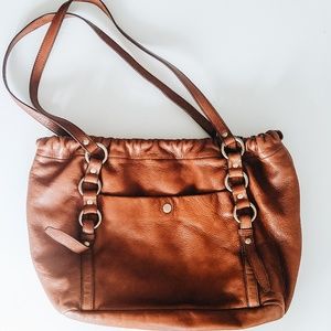 JCREW| Tote Leather Drawstring